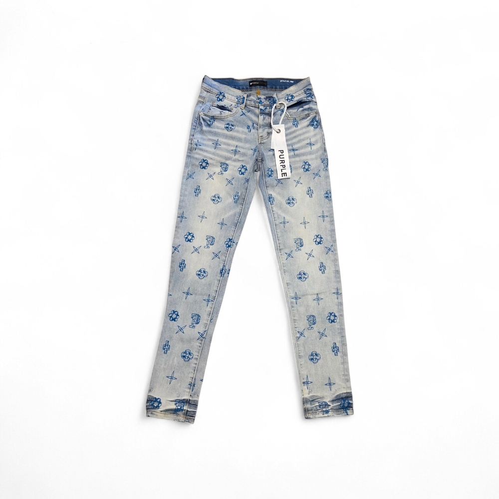 Puma Men's Slim Straight Jeans in Light Blue